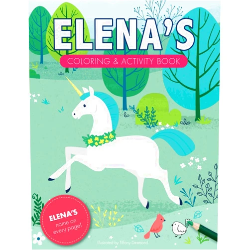 Tiffany Desmond Elena's Coloring & Activity Book: A Personalized Gift For Elena - Her Name on Every Custom Coloring Page (Personalized Coloring Pages)