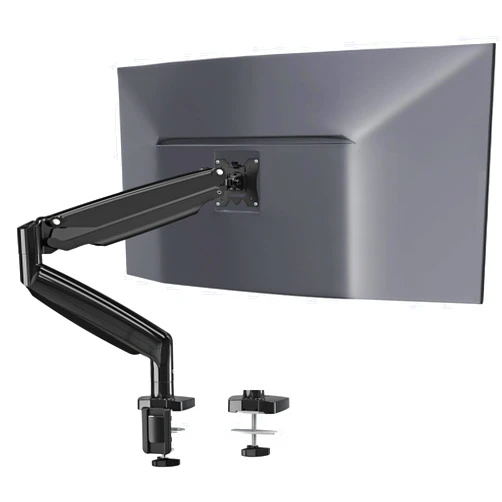 MOUNTUP Ultrawide Single Monitor Arm for Max 40 Inch Screen, Heavy Duty Monitor Desk Mount Support 6.6-30.9lbs, Gas Spring Computer Monitor Stand for Desk, VESA Monitor Mount with Clamp & Grommet Base