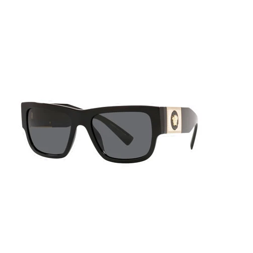 Versace Man Sunglasses Black Frame, Dark Grey Lenses, 56MM