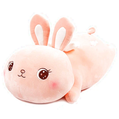 ARELUX Easter Bunny Plush Stuffed Animal Pillow 22in Super Soft Cartoon Hugging Pillow Pink Bunny Plush Toys,Cute Rabbit Doll Throw Pillow with Wings Easter Gift for Kids(Coral)