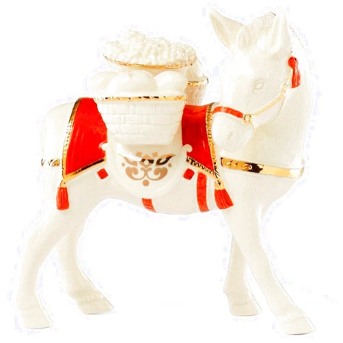 Embar First Blessing Nativity Donkey Porcelain Figurine Embar Nativity Sets for Christmas Indoor Nativity Set Nativity Sets & Figures Christmas Figurines Nativity Sets for Christmas Indoor Clearance