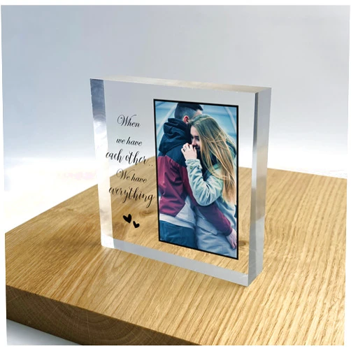 TULLUN Personalized Custom Acrylic Block Plaque Photo 3D Effect - Everything