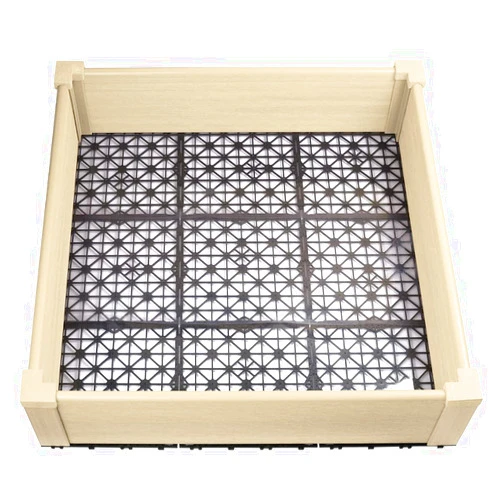 NewTechWood Composite Lumber Patio Raised Garden Bed Kit (36 x 36, Japanese Cedar)