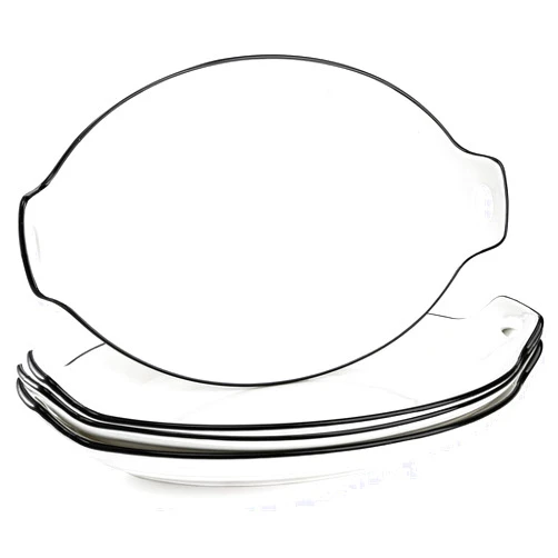 ZOOFOX Set of 4 Oval Serving Platter, 12