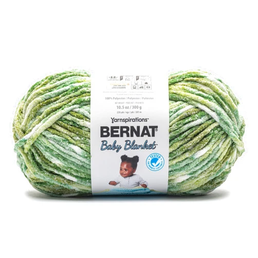 Spinrite Bernat Baby Blanket Big Ball Yarn-Leafy Greens