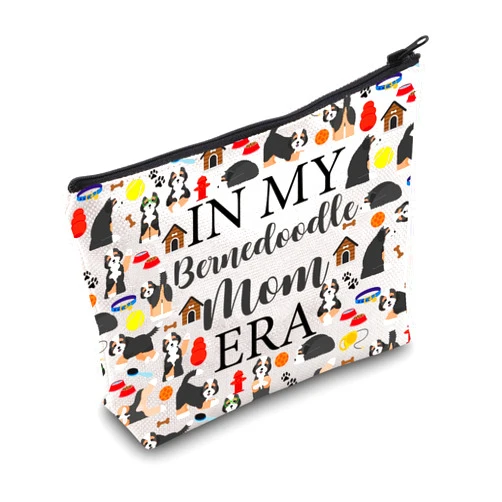 PWHAOO Bernedoodle Dog Lover Gift Bernedoodle Mom Era Makeup Bag Bernedoodle Owner Cosmetic Bag Bernedoodle Merch (Bernedoodle Mom Era M)