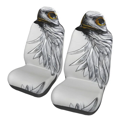 SAINV Sketching an Eagle Car Dustproof Seat Cover (Two Installed), Good Elasticity, Easy to Install, SUV, Truck