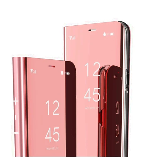 Asdsinfor Compatible with Xiaomi Poco X4 GT CaseSlim Stylish Luxury Make Up Mirror Case Multi-Function Flip with Stand Case Compatible with Xiaomi Poco X4 GT Mirror PU Rose Gold QH