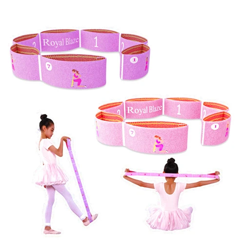 Royal Blaze 2 PCS Stretch Bands For Kids and Adults – Yoga Straps for Stretching with Multi- Loop – Workout Guide – Video For Exercise, Elastic Stretch Strap Pilates, Yoga, Dance, Gymnastics, Dance, Ballets Bands