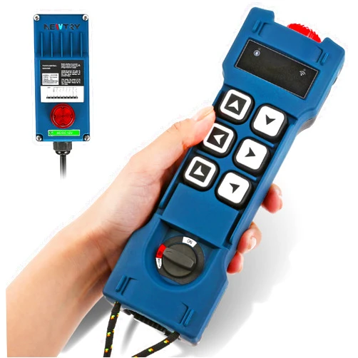 NEWTRY Upgraded Wireless Crane Remote Control 6 Button 12V Industrial Crane Controller Electric Lift Switch Transmitter Receiver