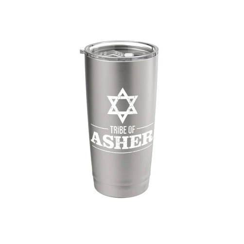 Universityofheaven.com Tribe of Asher Star of David Jewish Heritage of Israel Stainless Steel Insulated Tumbler