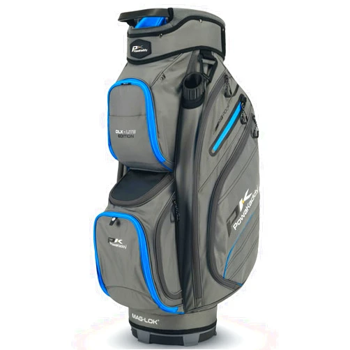 PowaKaddy DLX LITE GOLF CART BAG – GUN METAL/BLUE