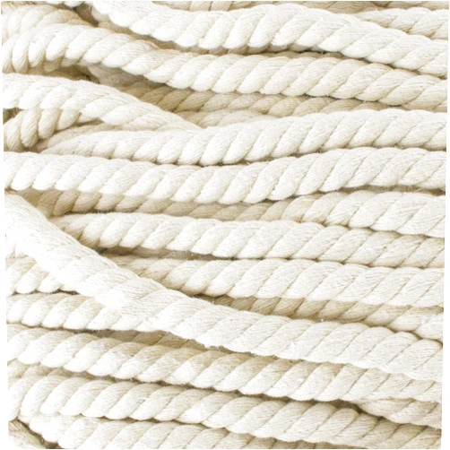 Craft County Super Soft 3 Strand Twisted Cotton Rope (Natural, 1/2 Inch x 10 Feet)