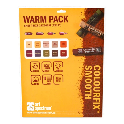 Art Spectrum Colourfix Smooth Pastel Paper - Warm Tones, 9