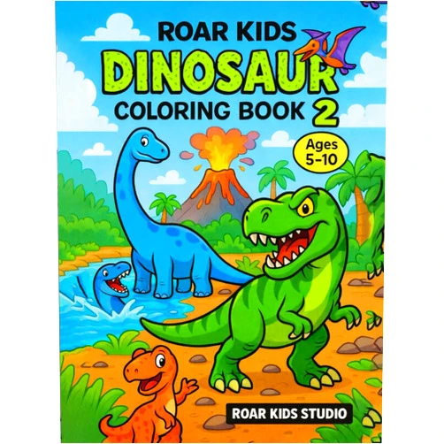 KAYE ROARK ROAR KIDS DINOSAUR COLORING BOOK 2 (ROAR & LEARN DINO SERIES)