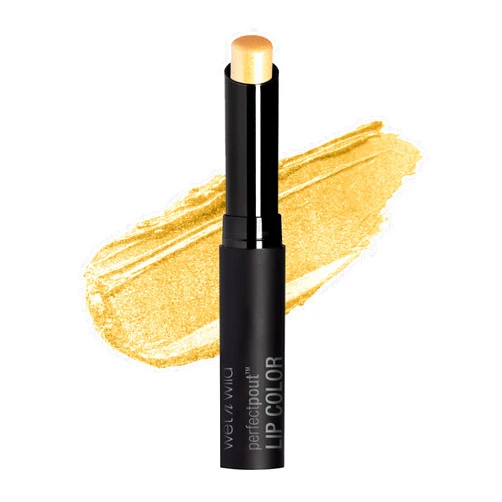 wet n wild Perfect Pout Lipstick, Gold Shimmer First Place Winner | Vegan | Gluten-Free | Cruelty-Free | Lip Color