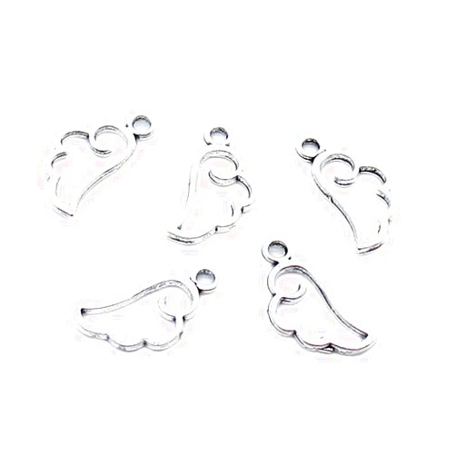 YAOLIHONG Charms Antique Silver Plated Jewelry Making Charms Findings Crafting Suppliers DL6B1 Angel Cupid Wing