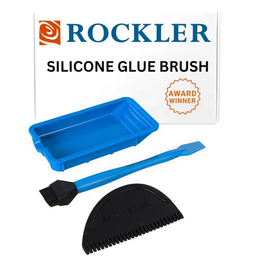 Rockler Silicone Glue Applicator Kit (3 Piece) - Glue Applicator Set Includes Glue Brush, Glue Tray, & Glue Spreader – Rinse Woodworking Glue Applicator Kit w/Water - Not Safe for Food Use