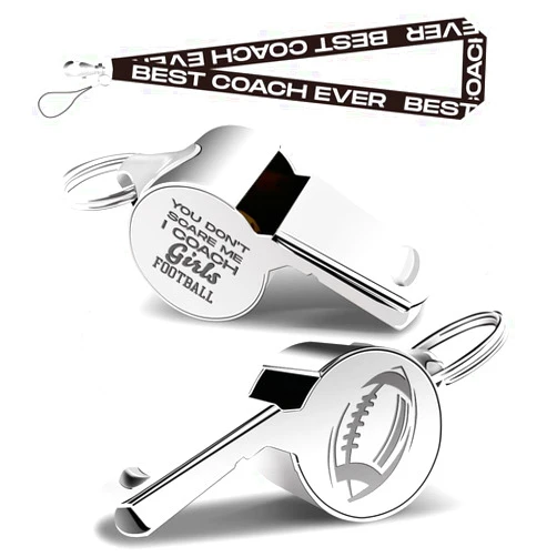 QIBAJIU Whistles with Lanyard, Coach Whistle, Gifts, Coach Gifts for Men Women-1