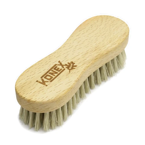 KONEX Bristle Brush for Cleaning - Heavy Duty Scrub Brush - Economy Utility Hand-Held Brush, Nylon Fiber, Wood Body - Ideal for Tough Cleaning Tasks (Medium-Stiffness Bristle)