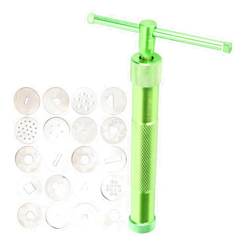 SYH&AQYE Stainless Steel Clay Extruder, Sugar Paste Extruder Cake Fondant Decorating Tool Set, High Strength Extruder for Paint, Foam Crafts, Wooden Models, Art Projects