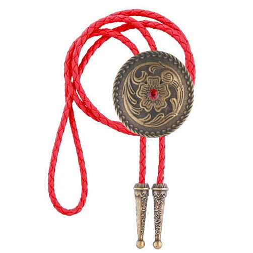 GelConnie Floral Bolo Tie for Men Womens Bolo Tie Necklace Native American Black Men's Bolo Ties Western Cowboy Bolero Ties