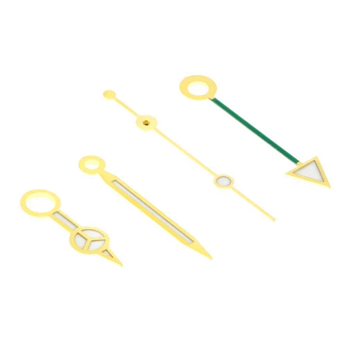 Ewatchparts GREEN GMT WATCH HANDS COMPATIBLE WITH ROLEX GMT MASTER II 3185-3186 116710LN, 116713 GOLD