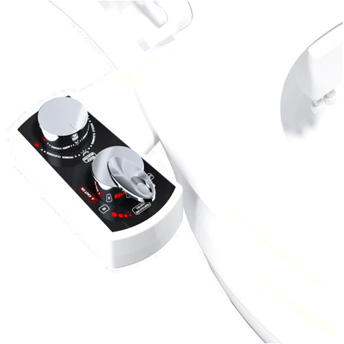 Hibbent Bidet Attachment for Toilet, Hot and Cold Water Spray Non-Electric Dual Nozzle for Frontal & Rear Wash, Adjustable Water Pressure Control, Self Cleaning Water Sprayer, Black/Chrome