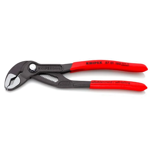 KNIPEX Tools Cobra Water Pump Pliers, 7 1/4 inch, red