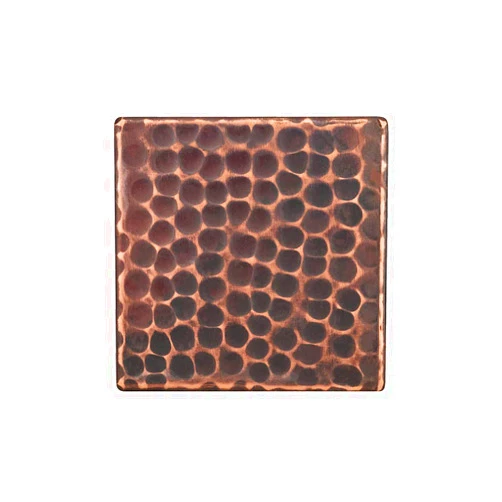 Premier Copper Products T3DBH 3-Inch x 3-Inch Hammered Copper Tile