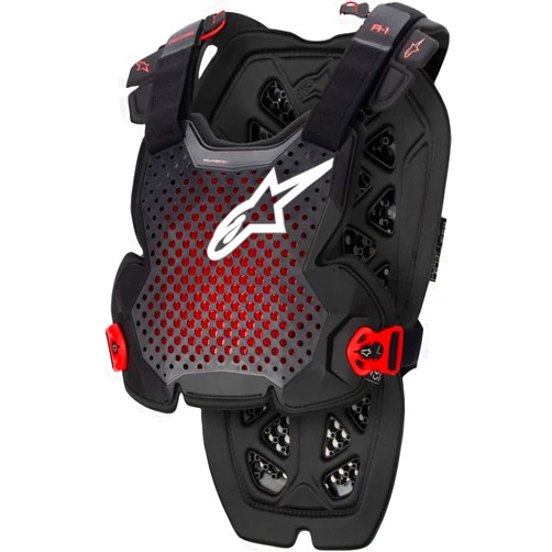 Alpinestars 6700123-1431-XXL: A-1 Chest Protector Anthracite/Black/Red Xl/2X