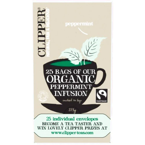 Clipper Natural, Fair & Delicious Clipper Fairtrade Organic Peppermint Infusion 25 Envelopes