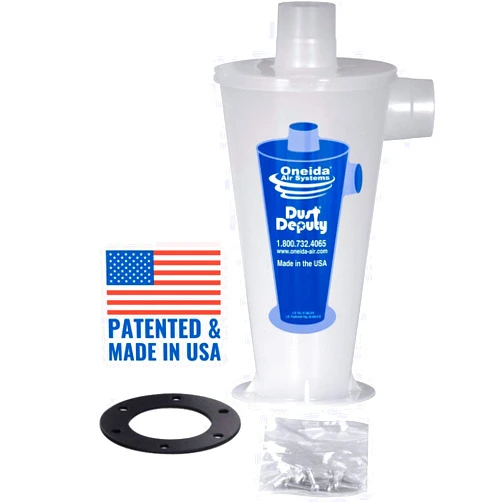 Oneida Air Systems Dust Deputy DIY Anti-Static Retrofit Cyclone Separator for Wet/Dry Shop Vacuums (DD DIY)
