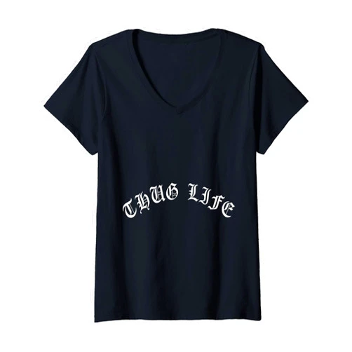 The Five and Dime 510 Oakland Womens Thug-Life V-Neck T-Shirt