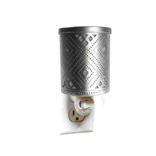 IHim Vintage Tribal Navaho Chinle Pattern Chrome Plug-in Fragrance Warmer Diffuser for Scented Wax Cubes & Essential Oils