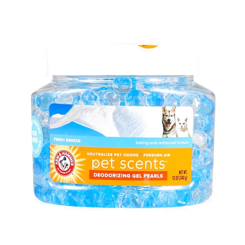 Arm & Hammer for Pets Air Care Pet Scents Deodorizing Gel Beads in Fresh Breeze | 12 oz Pet Odor Neutralizing Gel Beads with Baking Soda | Air Freshener Beads for Pet Odor Elimination (FF12689)