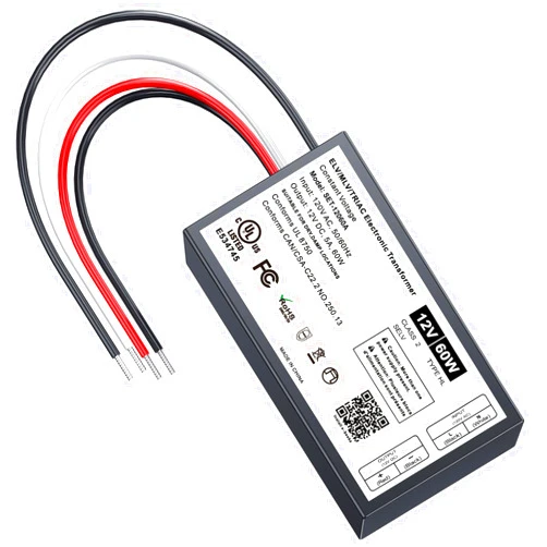 Adapter-Universe 12V Dimmable LED Driver, 60W Triac ELV/MLV LED Transformer Compatible with Lutron&Leviton Switches, Dimmable Led Power Supply 60W 12V for LED Light Stirps, Smooth Flicker Free Dimming