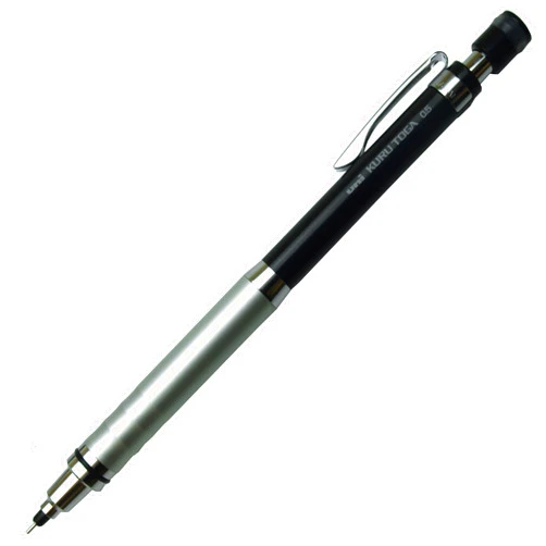 Uni-Ball Uni Kuru Toga 0.5 mm High Grade Auto Lead Rotation Mechanical Pencil, Black (M510121P.24)