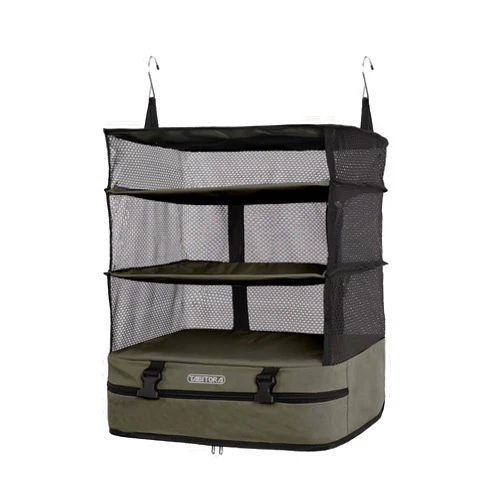TABITORA Portable Hanging Travel Shelves Bag Packing Cube Organizer Suitcase Storage Large Capacity (Taupe XL)
