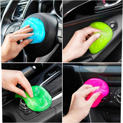 FiveJoy Car Cleaning Gels, 4-Pack Universal Auto Detailing Tools Car Interior Cleaner Putty, Dust Cleaning Mud for PC Tablet Laptop Keyboard, Camera, Printers, Calculator - 320g (2.8oz/pcs)
