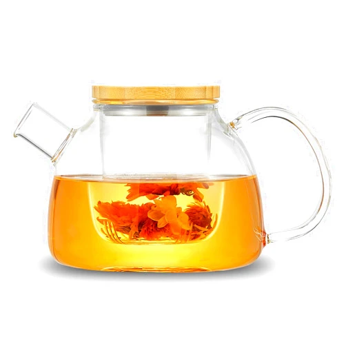 SVEYN 34oz/1000ml Glass Teapot with Glass Infuser, Glass Tea Kettle with Removable Clear Filter, for Blooming Flower Tea, Stovetop & Microwave Safe, Ideal Tea Set, Tea Maker Pot