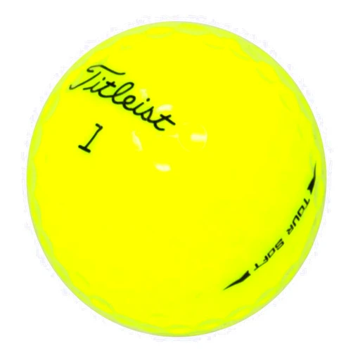 Titleist LostGolfBalls - 24 Titleist Yellow Tour Soft Golf Balls in Pristine Condition, 2023 Year Model, Like New Quality, No Logos, No Player Markings, Recycled Used Golf Balls, Yellow