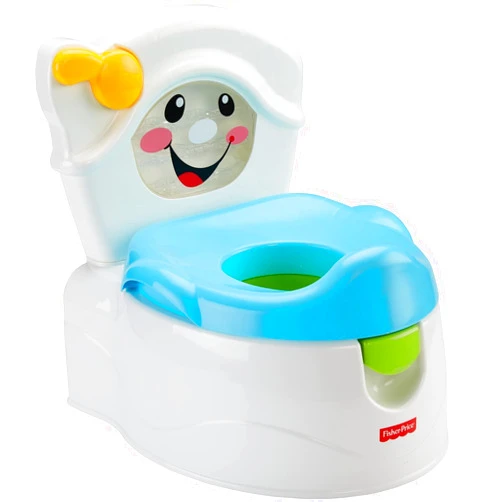 Fisher-Price Toddler Toilet Learn-to-Flush Potty Training Seat with Lights Sounds Phrases and Removable Potty Ring