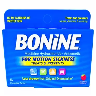 Bonide Bonine Motion Sickness Protection Chewable Tablets Raspberry (64 Tablets)