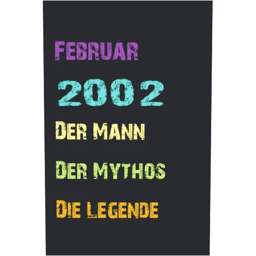 WP Publishing Februar 2002 Der Mann Der Mythos Die Legende: notizbuch geburtstag, geburtstagsgeschenke für männer und Vater und Ehepartner , 19. geburtstag geschenk, 6