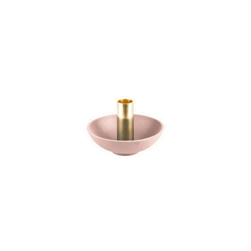 Present Time PT Living Candle Holder Nimble Tub Aluminium Blush Pink, 13 x 9.5 cm