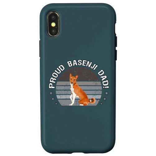 Best Basenji Dad Ever Basenji Dog Breed Gifts iPhone X/XS Proud Basenji Dog Dad! African Dog Breed Basenji Owners Case