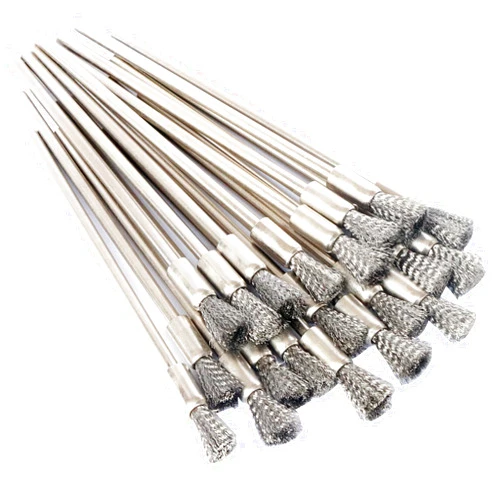 FPPO 20pcs Scratch Brush Pen Set, Stainless Steel Bristles Pen Style Prep Sanding Brush,Removing Corrosion and Rust, Electrical Circuit Boards and so on (20pcs Stainless Steel)