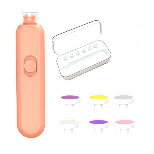 Moylie Baby Nail Trimmer Electric, Trim Polish Grooming Kit for Newborn,Baby Nail Clippers Safe Baby Nail File Kit Manicure Set,4 Speed Modes (Orange)