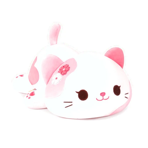 Onsoyours Original Sakura Cat Plush Cute 13 inch Kitten Stuffed Animal Soft Pillow Pink Kawaii Kitty Plush Toy Gift for Kids(Sakura Cat, 13